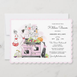 Retro Bridal Kitchen Dusche Einladung