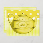 Retro Bridal Tea Party Einladung (Vorne/Hinten)