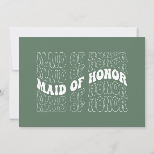 Retro Bride Bridesmaid Einladung (Vorderseite)