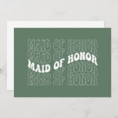 Retro Bride Bridesmaid Einladung (Vorne/Hinten)