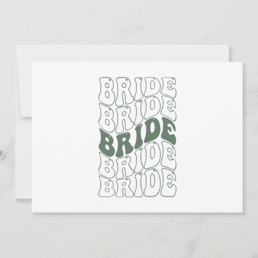 Retro Bride Bridesmaid Einladung (Vorderseite)