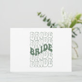 Retro Bride Bridesmaid Einladung (Stehend Vorderseite)