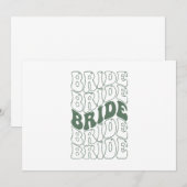 Retro Bride Bridesmaid Einladung (Vorne/Hinten)