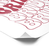 Retro Bride Bridesmaid Fotodruck (Ecke)