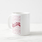 Retro Bride Bridesmaid Kaffeetasse (Vorderseite Links)