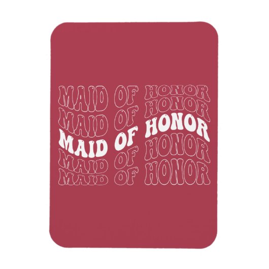 Retro Bride Bridesmaid Magnet (Vertikal)