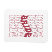 Retro Bride Bridesmaid Magnet (Horizontal)