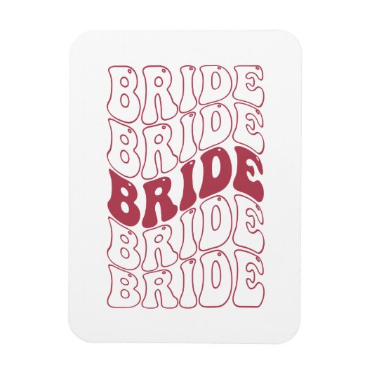 Retro Bride Bridesmaid Magnet (Vertikal)