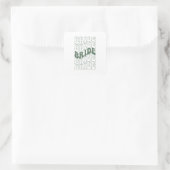 Retro Bride Bridesmaid Quadratischer Aufkleber (Tasche)