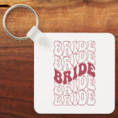 Retro Bride Bridesmaid Schlüsselanhänger (Vorderseite)
