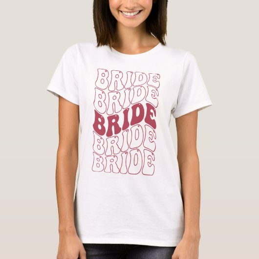 Retro Bride Bridesmaid T-Shirt (Vorderseite)