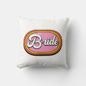 Retro Bride - Retro 70er Bride Typografie Kissen (Vorderseite)