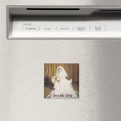 Retro Bride Save the Date Magnet (In Situ (Geschirrspüler))