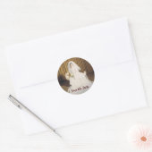 Retro Bride Save the Date Runder Aufkleber (Umschlag)