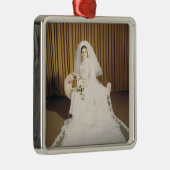 Retro Bride Silbernes Ornament (Rechts)