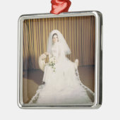 Retro Bride Silbernes Ornament (Links)