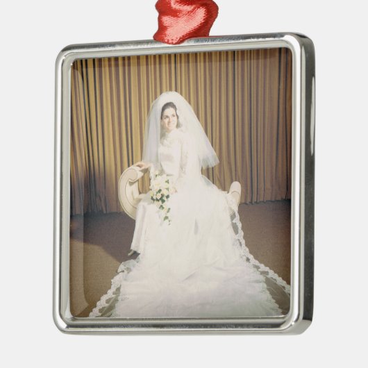 Retro Bride Silbernes Ornament (Links)