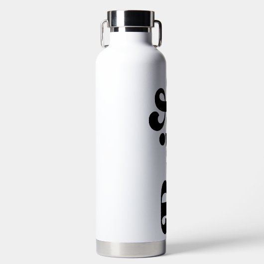 Retro Bride Typografy Design Trinkflasche (Vorderseite)