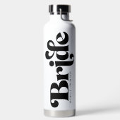 Retro Bride Typografy Design Trinkflasche (links)