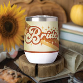 Retro Bride Typografy Summer Rainbow Wedding