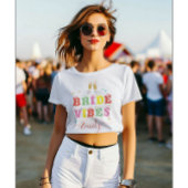 Retro Bride Vibes Individuelle Name Junggeselinnen T-Shirt