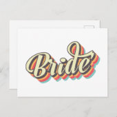 Retro Brides Babes, Bachelorette-Brautparty-Gesche Einladungspostkarte (Vorne/Hinten)