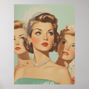 Retro Bridesmaiers in Style Poster