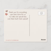 Retro Bridge und Groom Birds Vielen Dank Postkarte (Rückseite)