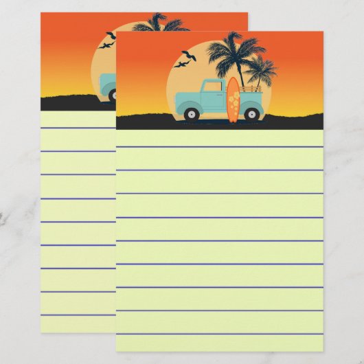 Retro Briefpapier (Vorne/Hinten)