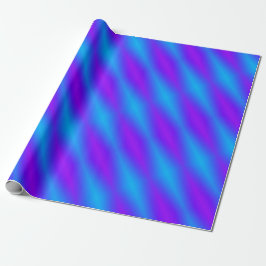 Retro Bright Blue & Lila Harlequin Geschenkpapier