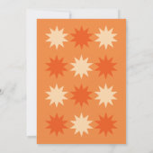 Retro Bright & Bold Summer Wedding Einladung (Rückseite)