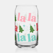 Retro Bright Christmas Tree Fa La La La Dosenglas (Rechts)
