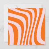 Retro Bright Color Pink, Orange & Magenta Wedding Einladung (Rückseite)