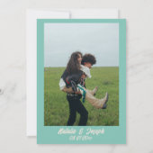 Retro Bright Funky Bold Modern Boho Einzigartige H Save The Date (Rückseite)