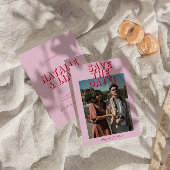 Retro Bright Funky Bold Modernes Foto Wedding Save The Date