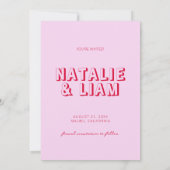 Retro Bright Funky Bold Modernes Foto Wedding Save The Date (Rückseite)