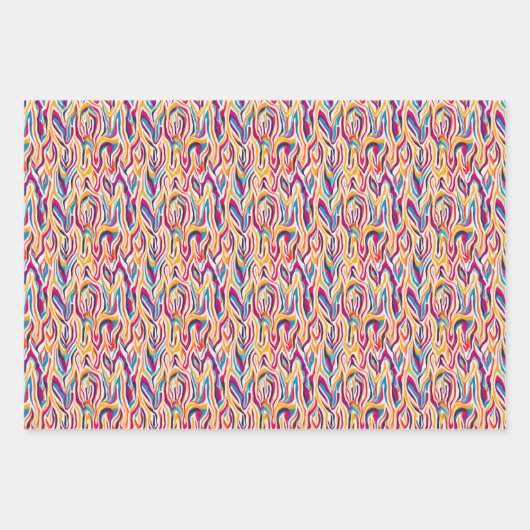 Retro Bright - Herbst, Winter Bright Subtil Abstra Geschenkpapier Set (Vorderseite)