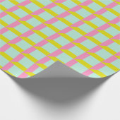 Retro Bright Pastel Geometric Op Art Muster Geschenkpapier (Ecke)