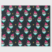 Retro Bright Pink Groovy Weihnachten Geschenkpapier (Flach)