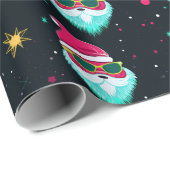 Retro Bright Pink Groovy Weihnachten Geschenkpapier (Rolleneckpunkt)
