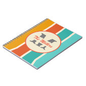 Retro Bright Summer Monogram Notizblock (Linke Seite)