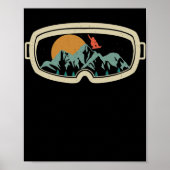 Retro-Brille Snowboarden Schnee Poster (Vorne)