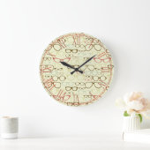 Retro Brillen-Hipster Große Wanduhr (Zuhause)