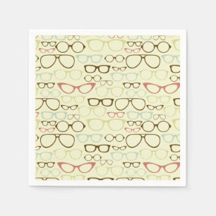 Retro Brillen-Hipster Serviette