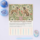Retro-Brindle-Dogge-Welpe  Flyer (Einzeln)