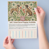 Retro-Brindle-Dogge-Welpe  Flyer (Hand)