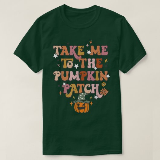 Retro bringen Sie mich in den Herbst des Pumpkinpf T-Shirt (Design vorne)
