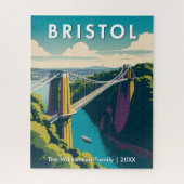 Retro Bristol Clifton Hängebrücke Puzzle (Vertikal)
