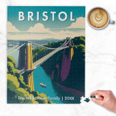 Retro Bristol Clifton Hängebrücke Puzzle