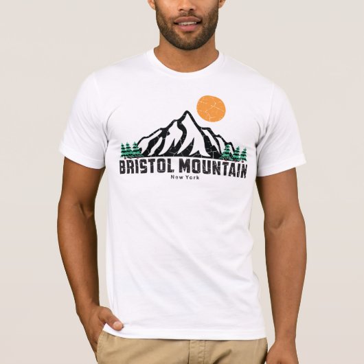 Retro Bristol Mountain Ski T-Shirt (Vorderseite)
